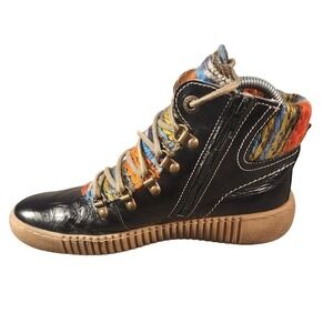 Josef Seibel Boots Maren Womens Size 8.5 Black Leather Ankle Combat 270039 EU 39